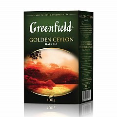 Чай GREENFIELD (Гринфилд) "Golden Ceylon ОРА", черный, листовой, 100 г, 0351 фото