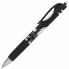 Ручка гелевая автоматическая с грипом BRAUBERG "Black Jack", ЧЕРНАЯ, трехгранная, узел 0,7 мм, линия письма 0,5 мм, 141552 фото