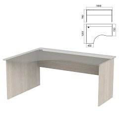 Стол эргономичный ЧАСТЬ 2 "Арго", 1600х1200х760 мм, левый/правый, ясень шимо фото