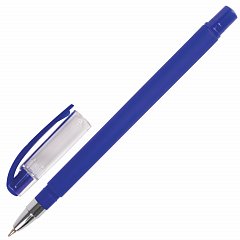 Ручка шариковая масляная BRAUBERG "Matt", СИНЯЯ, корпус синий, узел 0,7 мм, линия письма 0,35 мм, 142486 фото