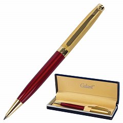 Ручка подарочная шариковая GALANT "Bremen", корпус бордовый с золотистым, золотистые детали, пишущий узел 0,7 мм, синяя, 141010 фото