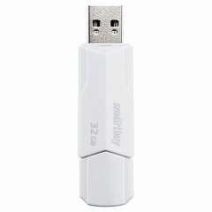 Флеш-диск 32 GB SMARTBUY Clue, USB 2.0, белый, SB32GBCLU-W фото