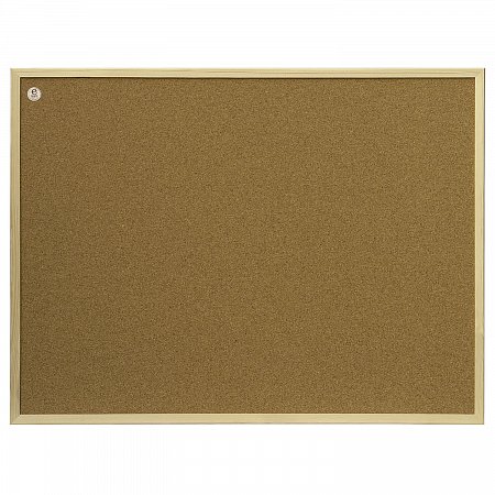 Доска пробковая для объявлений 100x200 см, коричневая рамка из МДФ, 2х3 OFFICE, (Польша), TC1020 фото