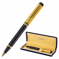 Ручка подарочная шариковая GALANT "Classic", корпус черный с золотистым, золотистые детали, пишущий узел 0,7 мм, синяя, 140400 фото