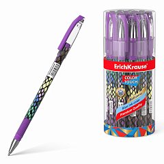 Ручка шариковая ERICH KRAUSE ColorTouch "Purple python", СИНЯЯ, узел 0,7 мм, линия письма 0,35 мм, 50743 фото