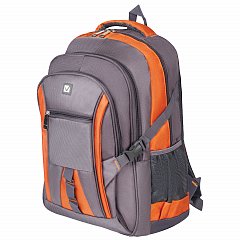 Рюкзак BRAUBERG "SpeedWay 2", 25 л, размер 46х32х19 см, ткань, серо-оранжевый, 224448 фото