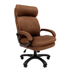 Кресло офисное Chairman СН 505, НАГРУЗКА до 150 кг, велюр, коричневое, 7127987 фото