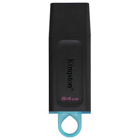 Флеш-диск 64GB KINGSTON DataTraveler Exodia, разъем USB 3.2, черный/бирюзовый, DTX/64GB фото