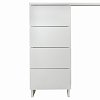 Стол письменный/компьютерный BRABIX "Scandi CD-016", 1100х500х750 мм, 4 ящика, белый, 641891, ЦБ013707-1