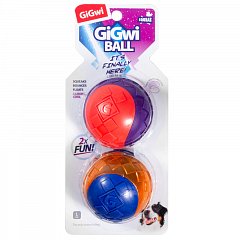 Игрушка для собак Два мяча с пищалкой 8см, серия GiGwi BALL фото