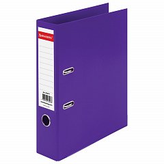 Папка-регистратор BRAUBERG "EXTRA", 75 мм, фиолетовая, двустороннее покрытие пластик, металлический уголок, 228577 фото