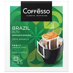 Кофе в дрип-пакетах COFFESSO "Brazil Alto" 5 порций по 10 г, ш/к 08279, 102542 фото