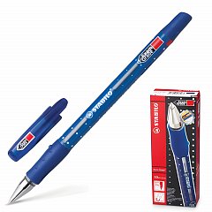 Ручка шариковая STABILO "Exam Grade", СИНЯЯ, корпус синий, узел 0,8 мм, линия письма 0,4 мм, 588/G-41 фото