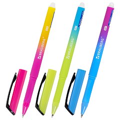 Ручка стираемая гелевая BRAUBERG "Grade", СИНЯЯ, soft-touch, узел 0,7 мм, линия письма 0,5 мм, 144208 фото
