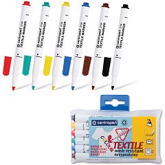 Маркеры для ткани 6 ЦВЕТОВ CENTROPEN "Textile Marker", круглый наконечник, 1,8 мм, 2739/6, 5 2739 0610 фото