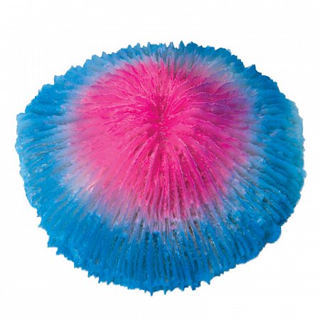 Коралл искусственный "Фунгия", розово-синяя, 100*40*100мм, Laguna фото
