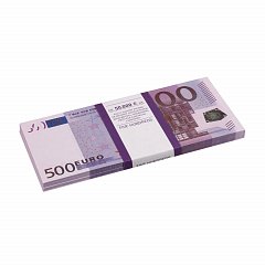 Деньги шуточные "500 евро", упаковка с европодвесом, AD0000064 фото
