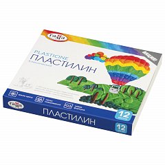Пластилин классический ГАММА "Классический", 12 цветов, 240 г, со стеком, картонная упаковка, 281033 фото