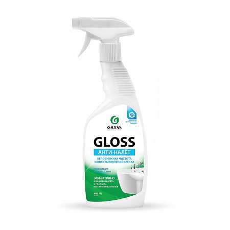 Средство для уборки сантехнических блоков 600 мл GRASS GLOSS, кислотное, спрей, 221600 фото