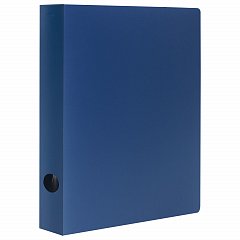 Папка на 2 кольцах STAFF, 40 мм, синяя, до 300 листов, 0,5 мм, 225720 фото