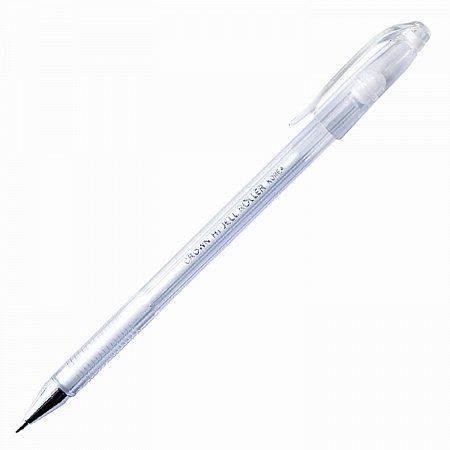 Ручка гелевая CROWN "Hi-Jell Pastel", БЕЛАЯ, корпус тонированный белый, узел 0,8 мм, линия письма 0,5 мм, HJR-500P фото