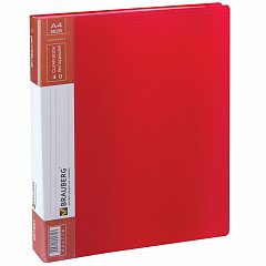 Папка 40 вкладышей BRAUBERG "Contract", красная, вкладыши-антиблик, 0,7 мм, бизнес-класс, 221778 фото