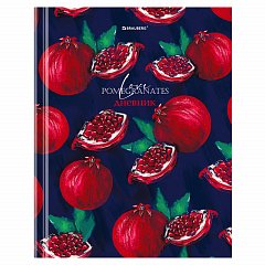 Дневник 5-11 класс 48л, твердый, BRAUBERG, глянцевая ламинация, с подсказом, Гранаты, 106621 фото
