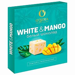 Шоколад порционный O'ZERA "White Mango" белый с манго, 90 г (12 кубиков), ООС850 фото