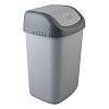 Ведро-контейнер для мусора, 14 л, с крышкой, серое, 55х30х28 см, 433270000