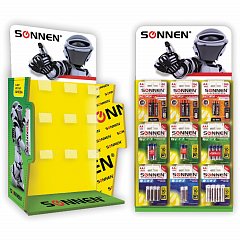 Дисплей для размещения товара настольный SONNEN, 65x35x21 см, 9 крючков, металл, 504996 фото