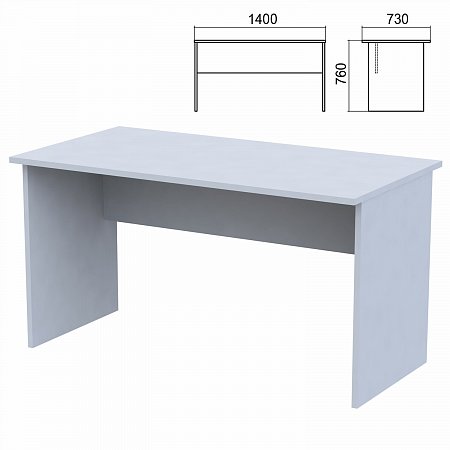 Стол письменный "Арго", 1400х730х760 мм, серый фото