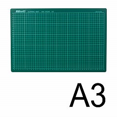 Коврик (мат) для резки 3-слойный, А3 (450х300 мм), настольный, зеленый, 3 мм, KW-trio, 9Z201, -9Z201 фото