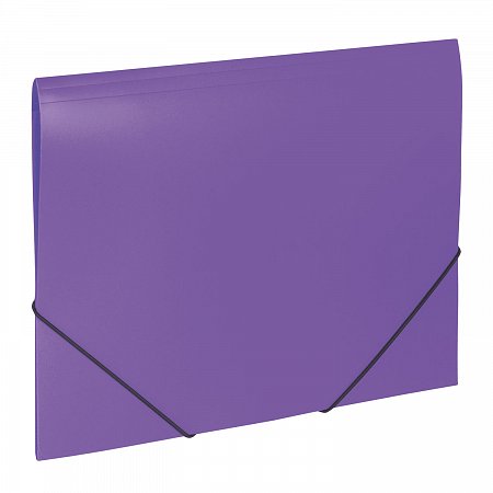 Папка на резинках BRAUBERG "Office", фиолетовая, до 300 листов, 500 мкм, 228081 фото