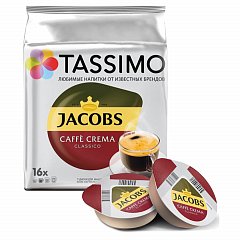 Кофе в капсулах JACOBS Caffe Crema для кофемашин Tassimo, 16 порций, 8052180 фото