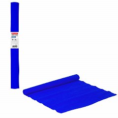 Бумага гофрированная/креповая, 32 г/м2, 50х250 см, синяя, в рулоне, BRAUBERG, 126535 фото