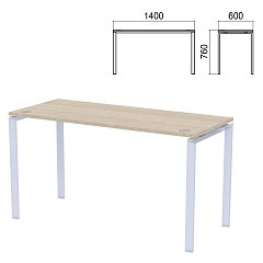 Столешница стола на металлокаркасе "Арго", 1400х600х760 мм, ясень шимо фото