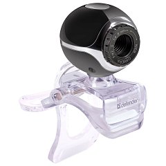 Веб-камера DEFENDER C-090, 0,3 Мп, микрофон, USB 2.0, регулируемое крепление, черная, 63090 фото