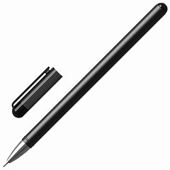 Ручка гелевая ERICH KRAUSE "G-Soft", ЧЕРНАЯ, корпус soft-touch, игольчатый узел 0,38 мм, линия письма 0,25 мм, 39207 фото