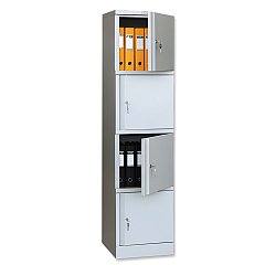Шкаф металлический офисный ПРАКТИК "AM-1845/4", 1830х472х458 мм 4 отделения, 29 кг, разборный фото
