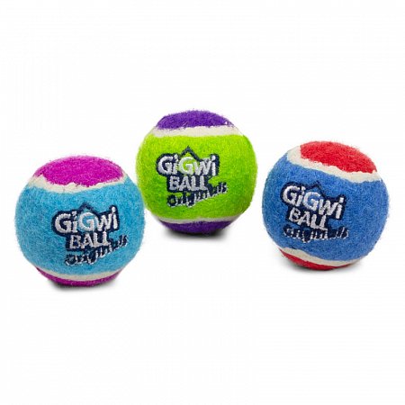 Игрушка для собак Три мяча с пищалкой 4см, серия GiGwi BALL Originals фото