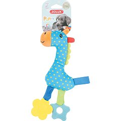 Плюшевая игрушка с пищалкой и элементами EVA "Радужный пони" голубая, 27 см фото
