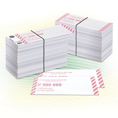 Накладки для упаковки корешков банкнот, комплект 2000 шт., номинал 500 руб. фото