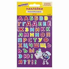 Наклейки зефирные "Русский алфавит", многоразовые, 10х15 см, ЮНЛАНДИЯ, 661782 фото