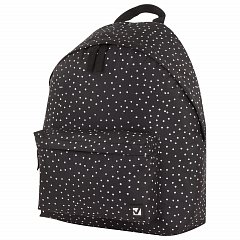 Рюкзак BRAUBERG, универсальный, сити-формат, черный в горошек, 20 литров, 41х32х14 см, 228845 фото