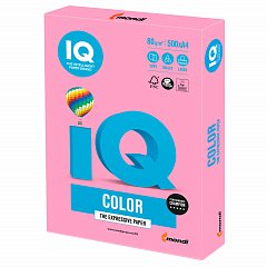 Бумага цветная IQ color, А4, 80 г/м2, 500 л., пастель, розовая, PI25 фото