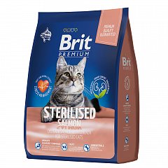 Brit Premium сухой корм для стерилизованных кошек с лососем и курицей 0,4 кг фото