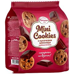 Печенье БРЯНКОНФИ "Mini cookies" с кусочками шоколада 200 г, ш/к 94551, 3045076 фото