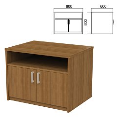 Тумба для оргтехники "Арго", 800х600х600 мм, полка, орех фото