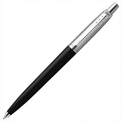 Ручка шариковая PARKER "Jotter Orig Black", корпус черный, детали нержавеющая сталь, синяя, RG0033010 фото