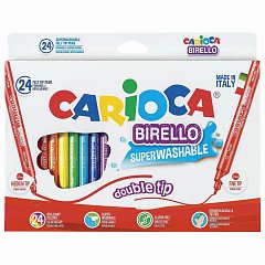 Фломастеры двухсторонние CARIOCA (Италия) "Birello", 24 цвета, суперсмываемые, 41521 фото